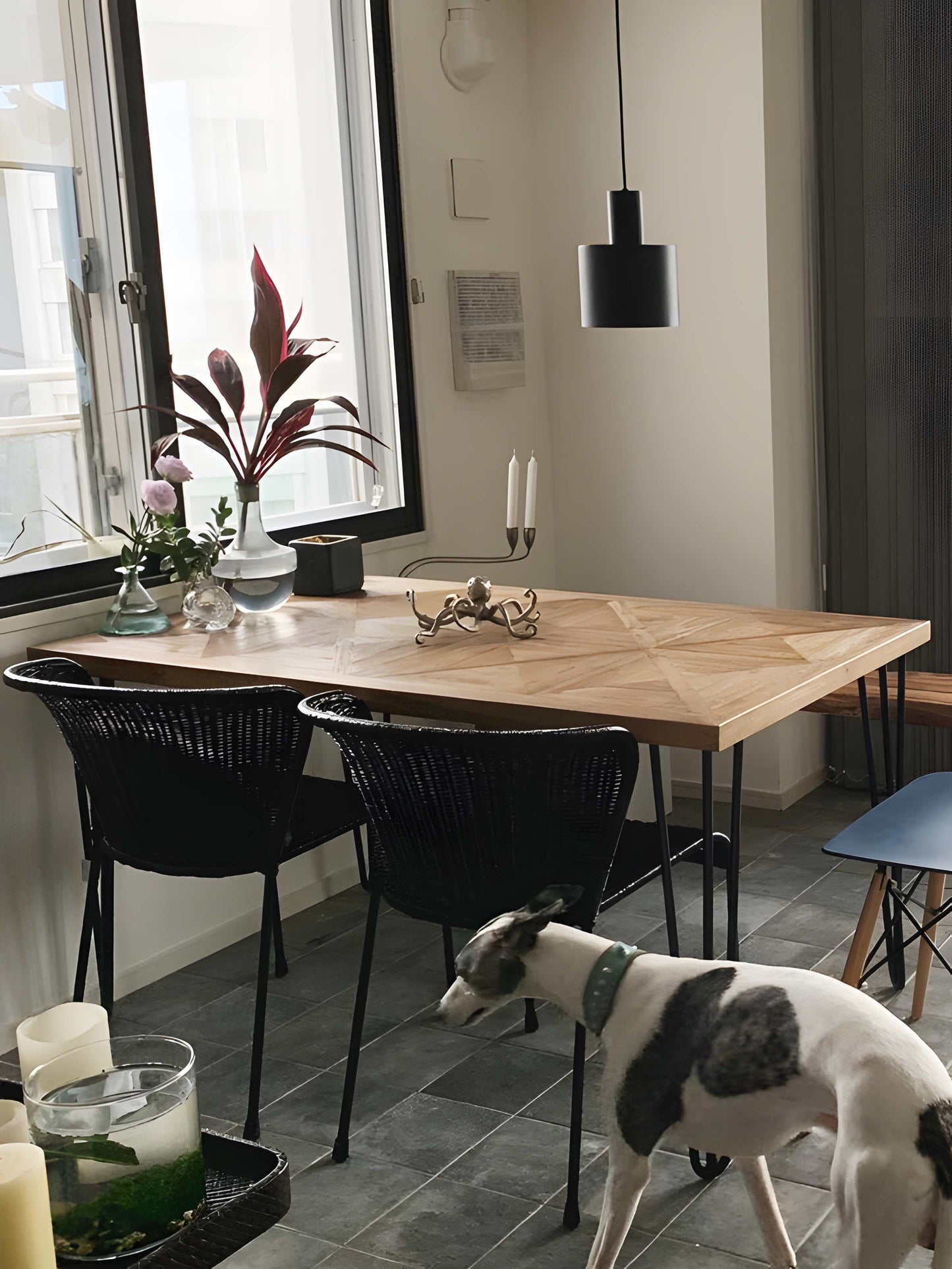 Segovia Reclaimed Teakwood Small Dining Table - W140xD80xH75 - metal - Mellowdays Furniture