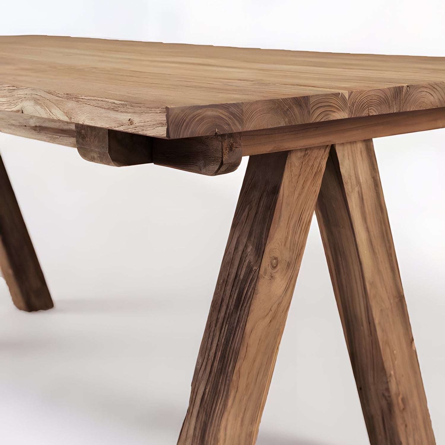 Fontera Reclaimed Teakwood Dining Table - A frame legs - Mellowdays Furniture
