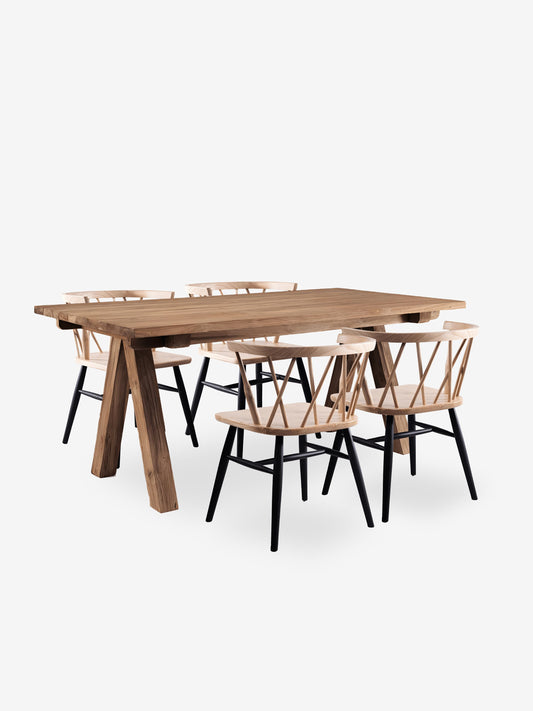 Fontera Dining Table and 4 Fallas Dining Chairs Set