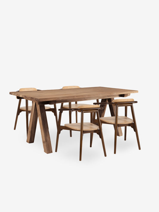 Fontera Dining Table and 4 Ibanez Dining Chairs Set