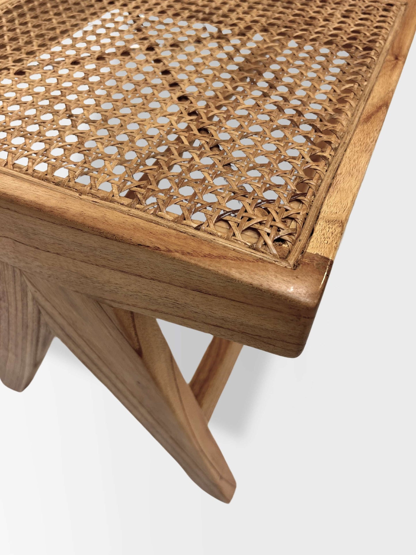 Matis Mindi Wood and Rattan Bench - Natural | Mellowdays Furniture