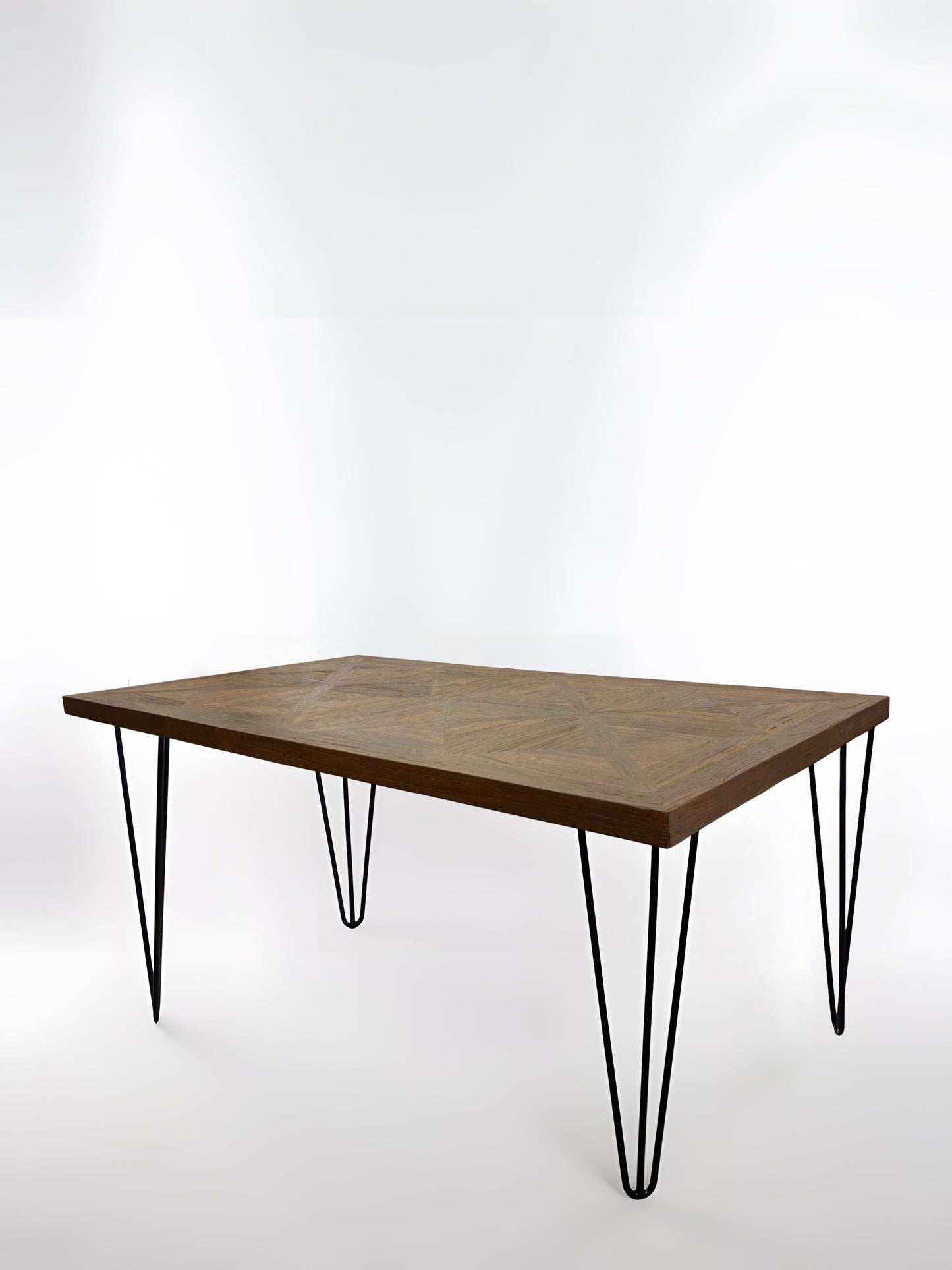 Segovia Reclaimed Teakwood Small Dining Table - W140xD80xH75 - metal - Mellowdays Furniture