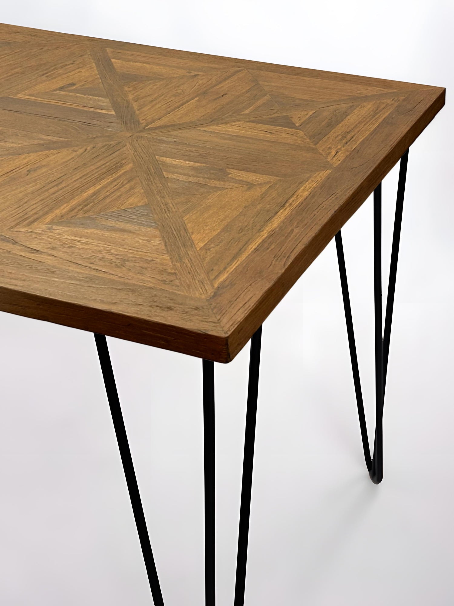 Segovia Reclaimed Teakwood Small Dining Table - W140xD80xH75 - metal - Mellowdays Furniture