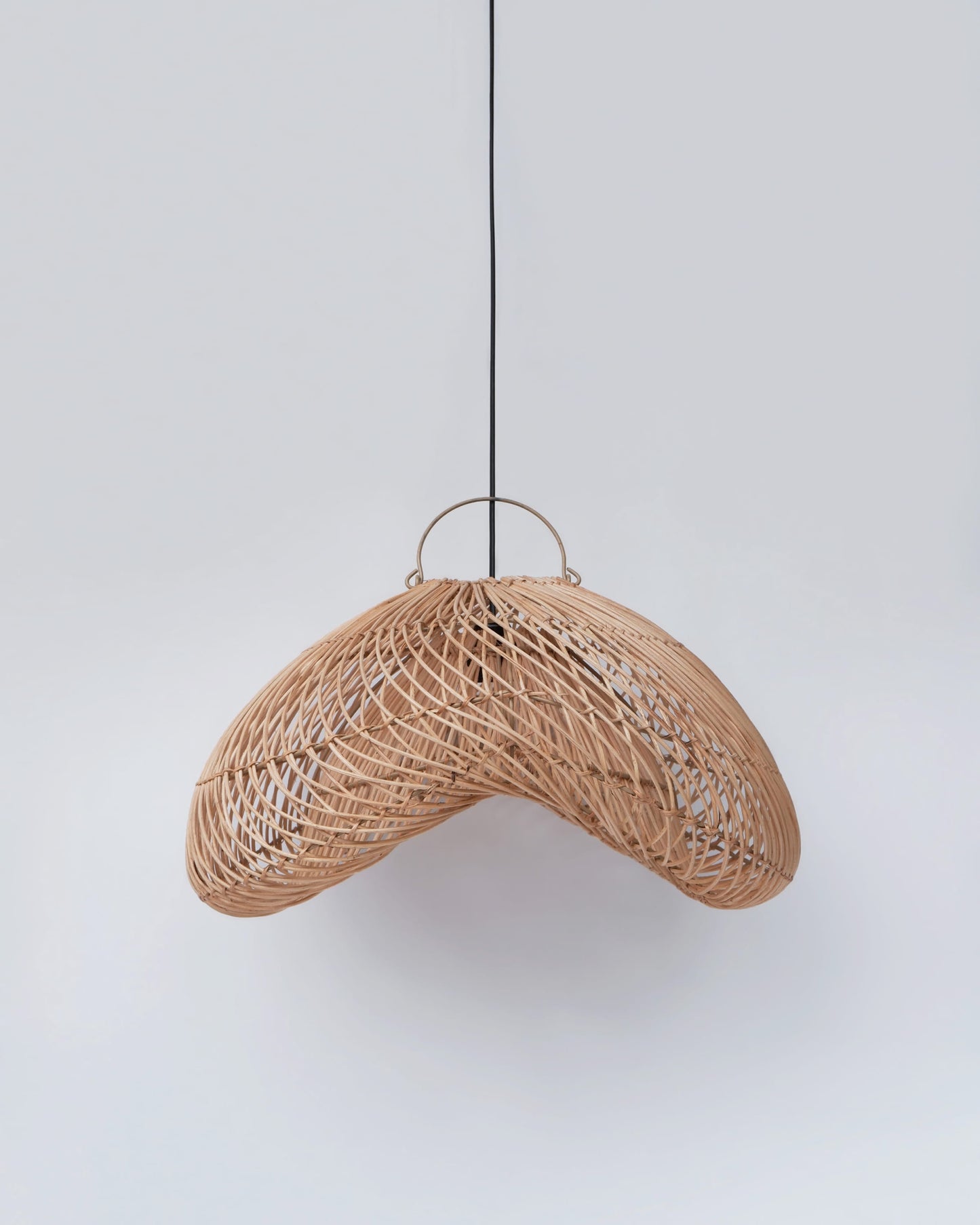 Toroso Rattan Pendant Shade front view by Mellowdays Furniture