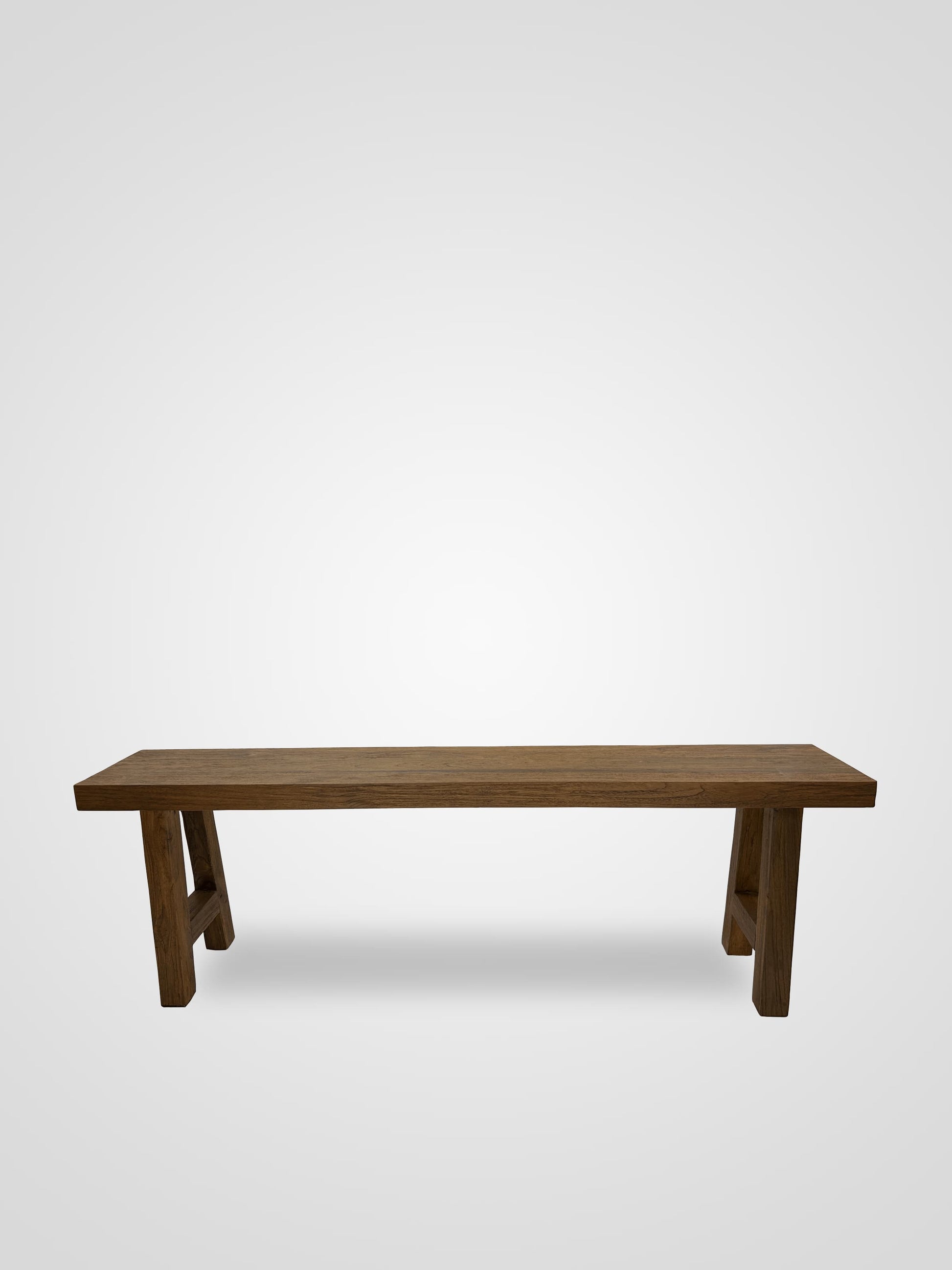 Capri Reclaimed Teakwood Dining Bench front view by Mellowdays Furniture