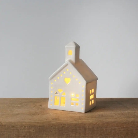 Ceramic LED Light-Up Church Ornament, 11cm | Mellowdays Furniture
