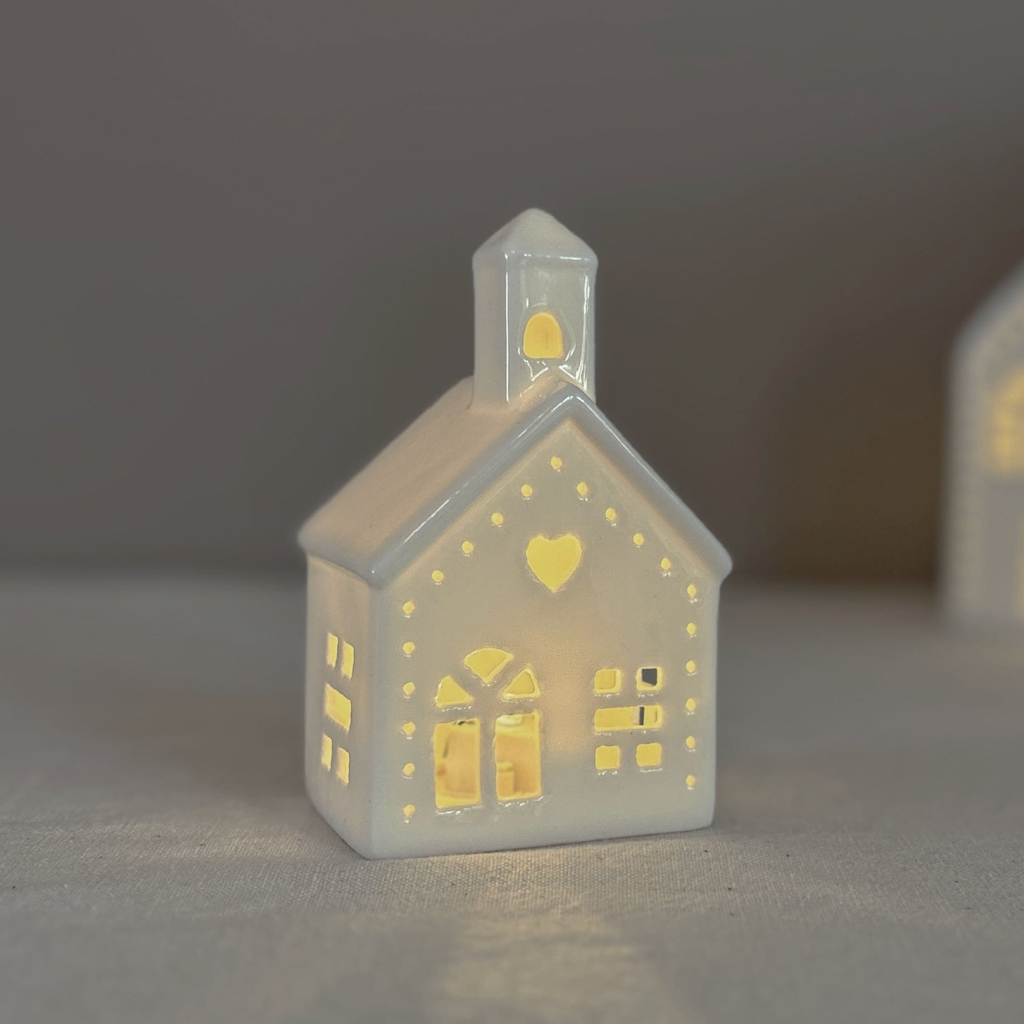 Ceramic LED Light-Up Church Ornament, 11cm | Mellowdays Furniture