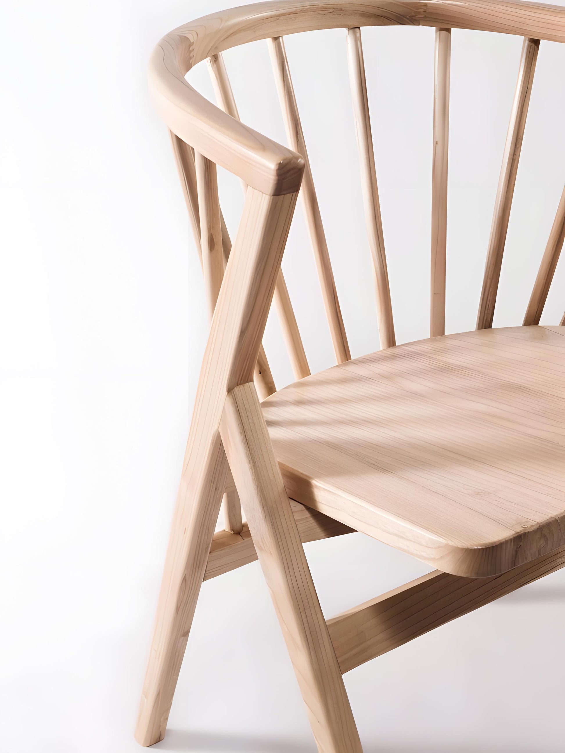 Falconi Dining Chair Sungkai wood Natural - backrest - Mellowdays Furniture