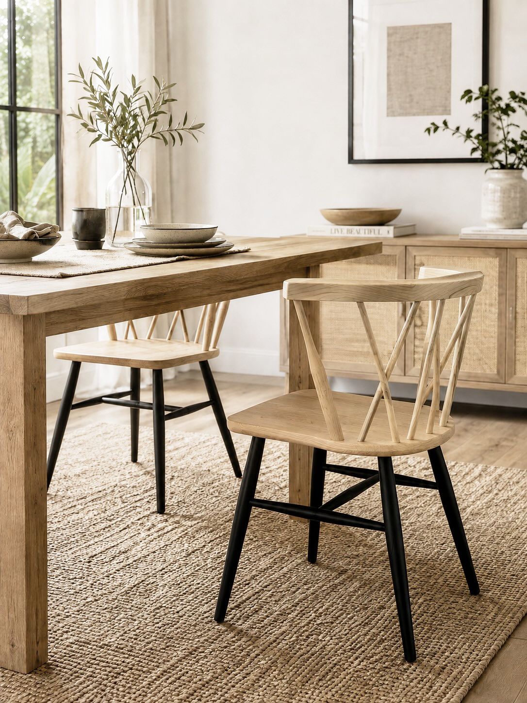 Fallas Sungkai Wood Dining Chair in Scandi Dining Room | Mellowdays Furniture