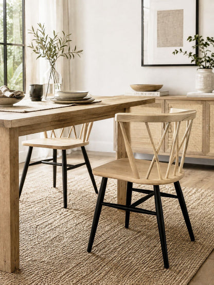 Fallas Sungkai Wood Dining Chair in Scandi Dining Room | Mellowdays Furniture