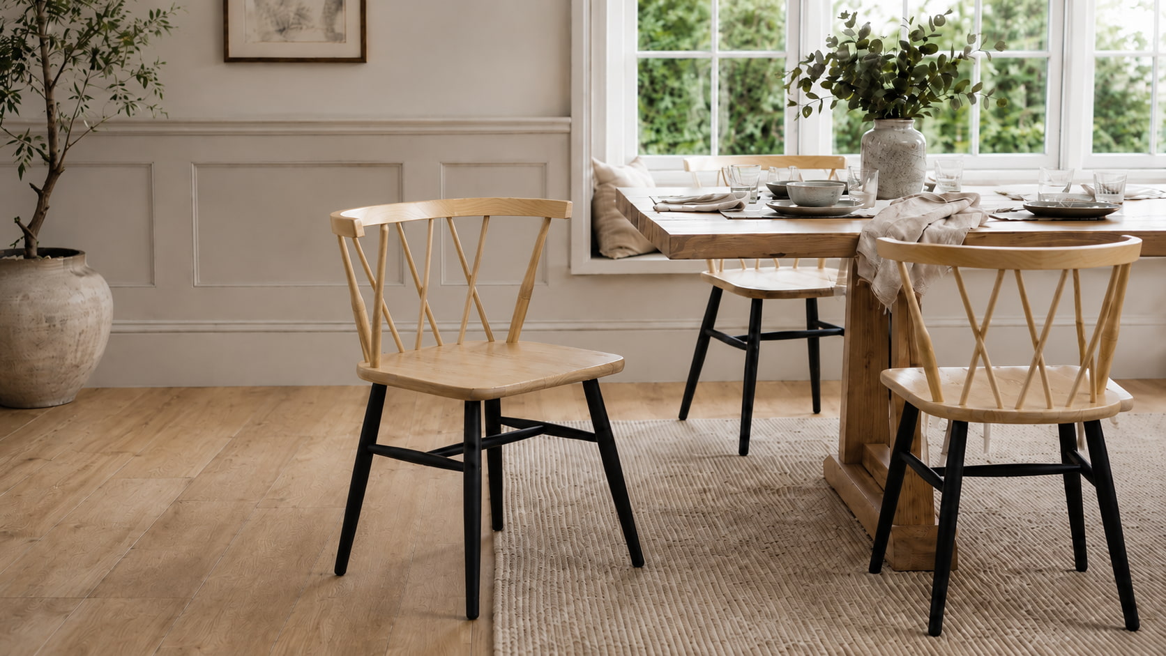 Fallas Sungkai Wood Dining Chair in modern dining room | Mellowdays Furniture