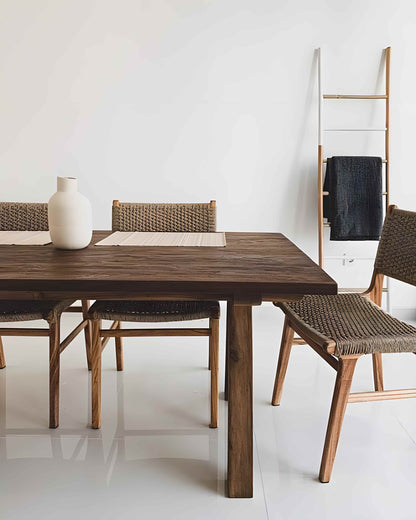 Fontera Reclaimed Teakwood Dining Table and Asturia Dining Chairs - MellowdaysFurniture