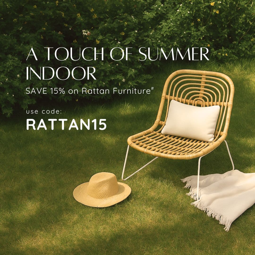 Save 15% on Rattan Furniture | use code: RATTAN15