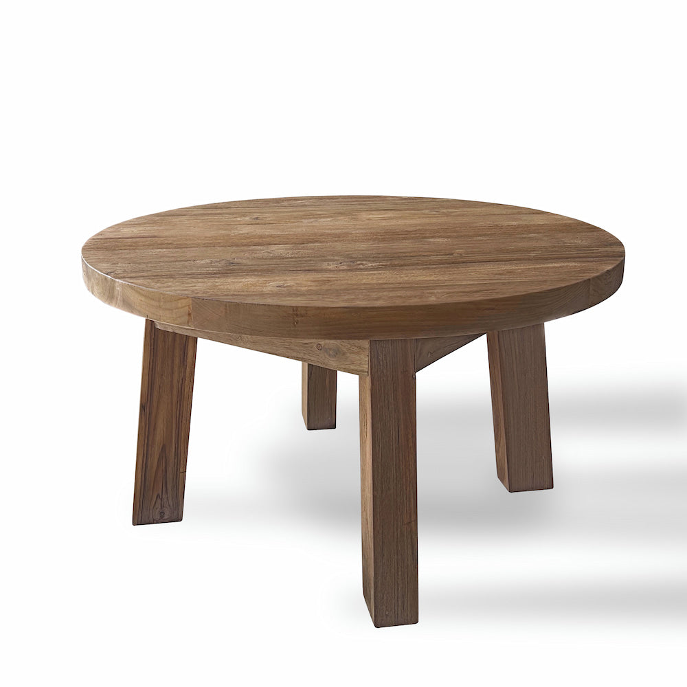 Pescara Reclaimed Teakwood Round Coffee Table material | Mellowdays Furniture