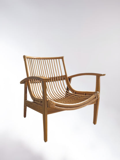 Rinjani Teak & Rattan Armchair without cushion by Mellowdays Furniture