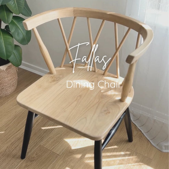 Video of Fallas wooden dining chair| Mellowdays Furniture