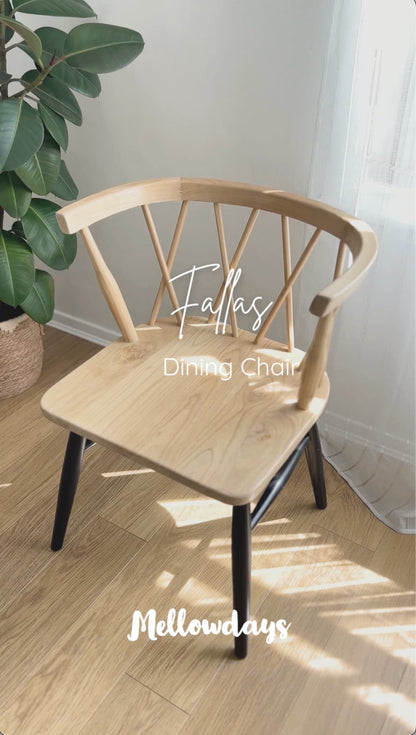 Video of Fallas wooden dining chair| Mellowdays Furniture