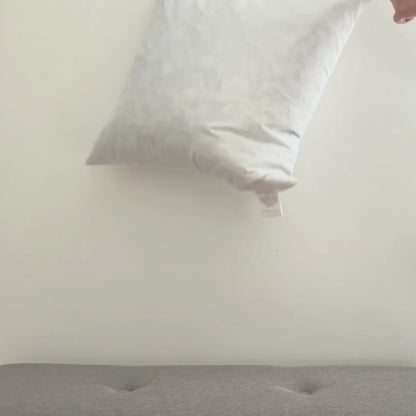 Video showing Duck Feather Cushion Pad – White Cotton Inner 45x45cm| Mellowdays Furniture